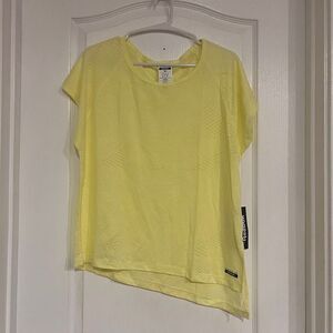 Reebok Womens‎ Training T-Shirt Burnout Short Sleeve Lemon Glow Size Medium NWT